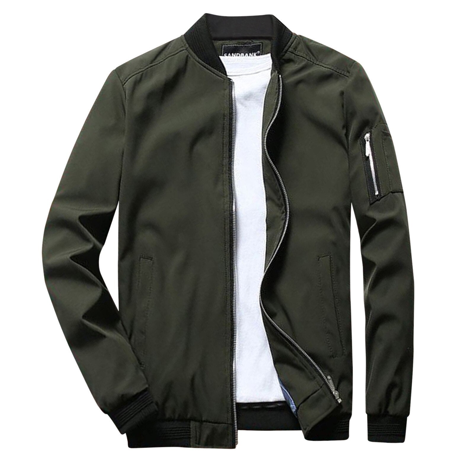 Leichte Herren Bomberjacke Zip-Up Sommer - IdealeKleiden