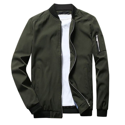 Leichte Herren Bomberjacke Zip-Up Sommer - IdealeKleiden