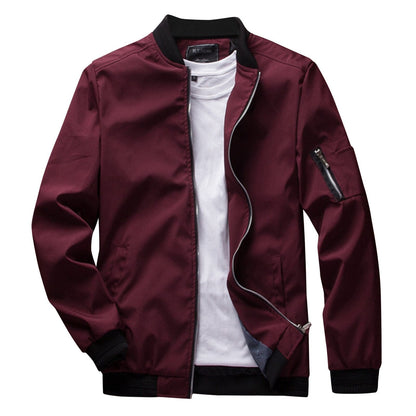 Leichte Herren Bomberjacke Zip-Up Sommer