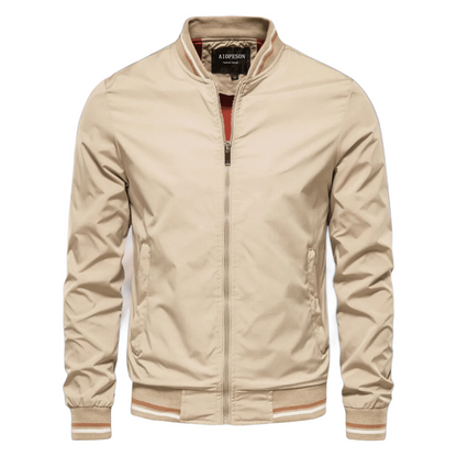 Herren Bomberjacke Sommer Nylon Reißverschluss