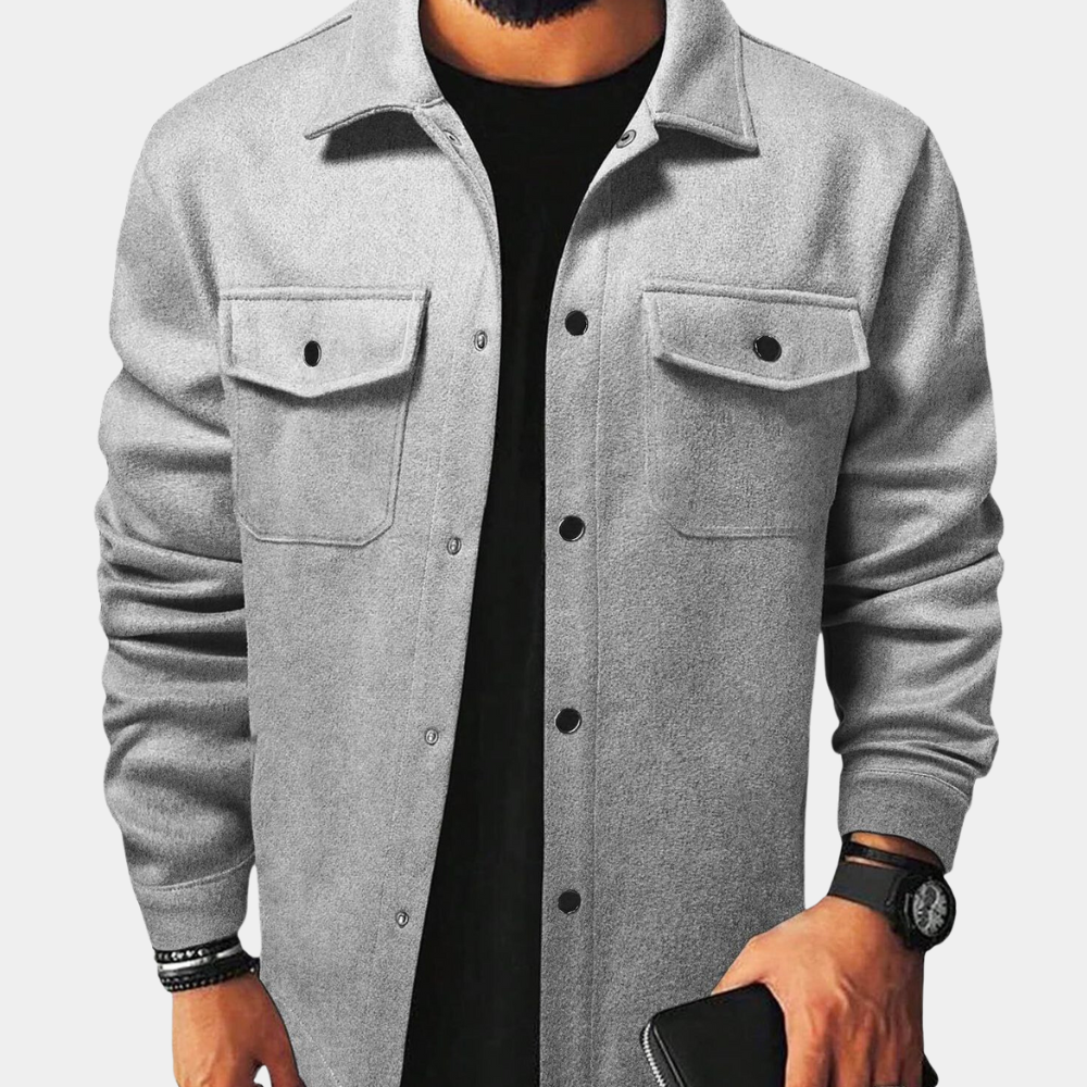 Herren Sommerjacke Zugeknöpft mit Brusttaschen