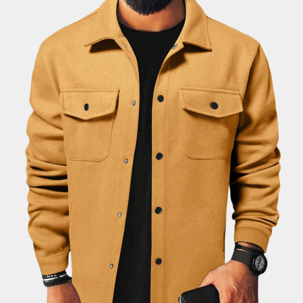 Herren Sommerjacke Zugeknöpft mit Brusttaschen