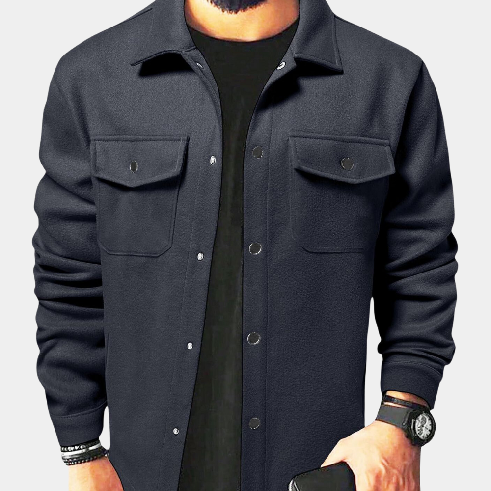 Herren Sommerjacke Zugeknöpft mit Brusttaschen