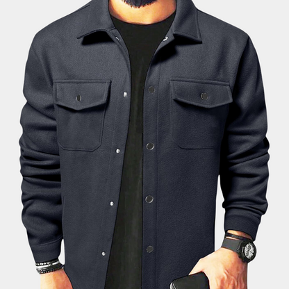 Herren Sommerjacke Zugeknöpft mit Brusttaschen