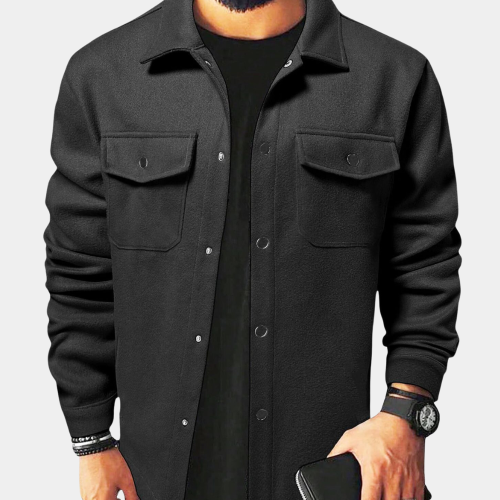 Herren Sommerjacke Zugeknöpft mit Brusttaschen - IdealeKleiden