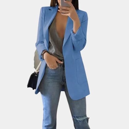 Stylische Damenblazer Lang Slim Fit Design