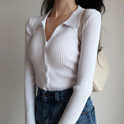 Frauen Oberteil Elegant Slim Fit Top - IdealeKleiden