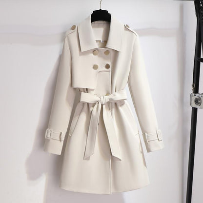 Eleganter Damen Trenchcoat Weiß Klassisch