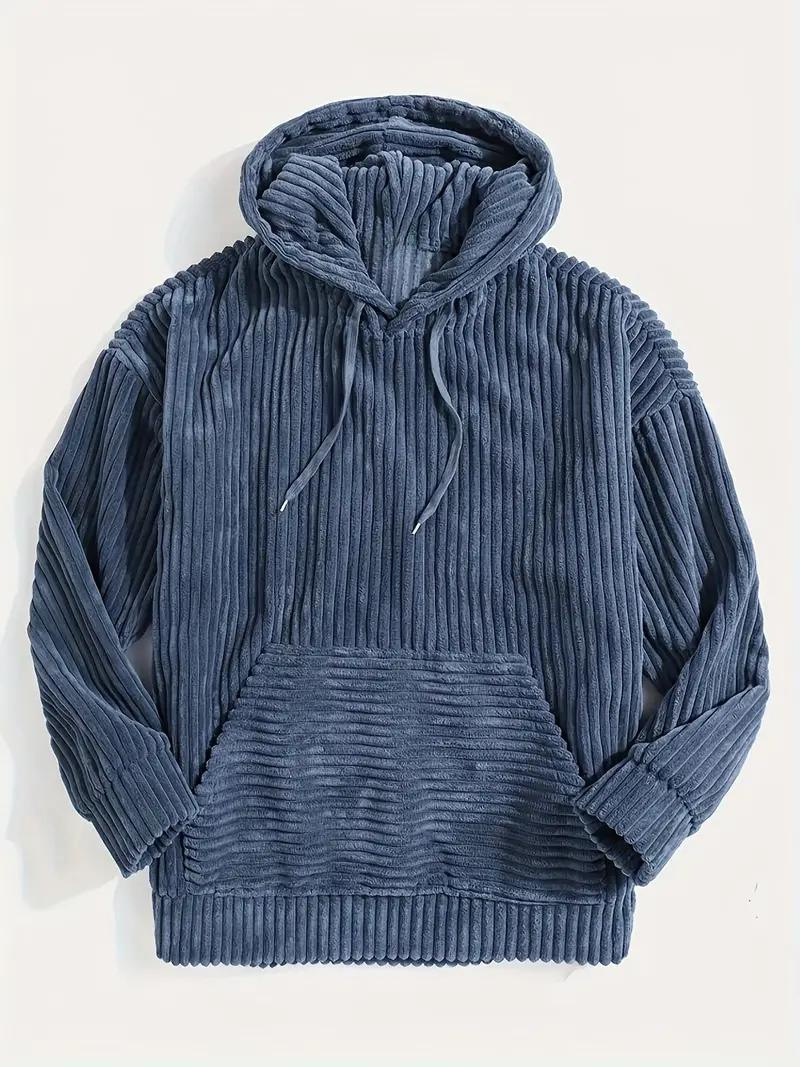 Große Herren Hoodie Fleece Pullover - IdealeKleiden