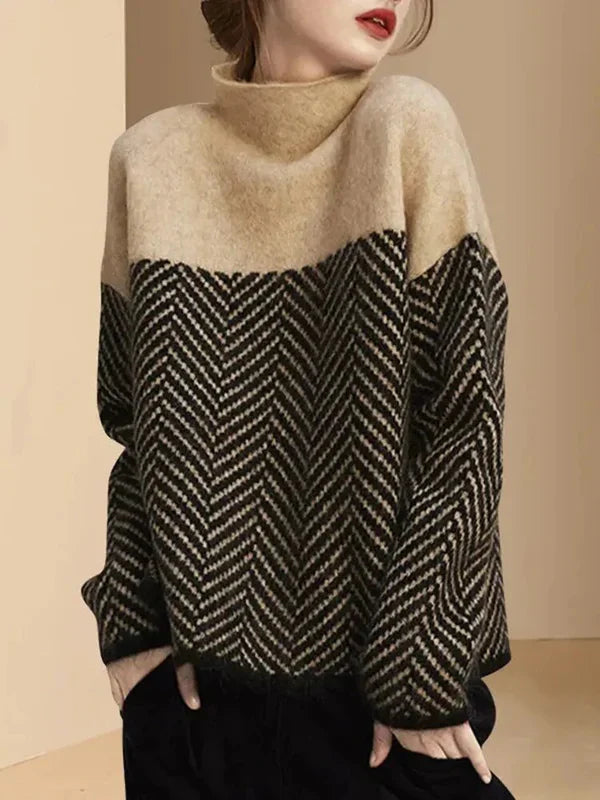 Lauren | Bequemer Pullover Hoher Kragen Weich