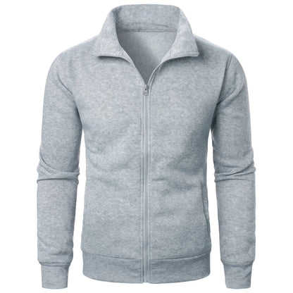 Herren Hoodie Stehkragen Reißverschluss Modern
