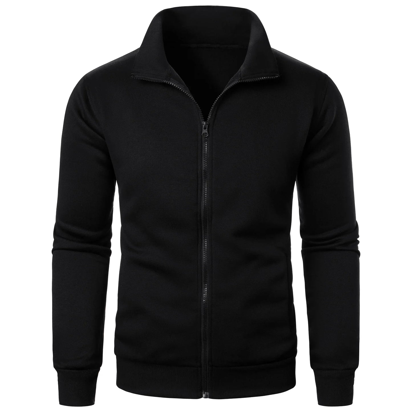 Herren Hoodie Stehkragen Reißverschluss Modern