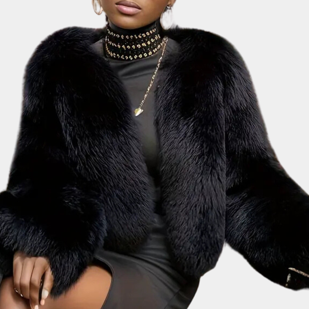 Eleganter Damen Wintermantel Schwarz Stilvoll