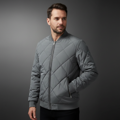 Herren Steppjacke Warm Fleece Winter - IdealeKleiden