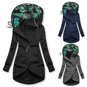 Lange Damenwinterjacke - Gefütterte Daunenjacke Warm - IdealeKleiden