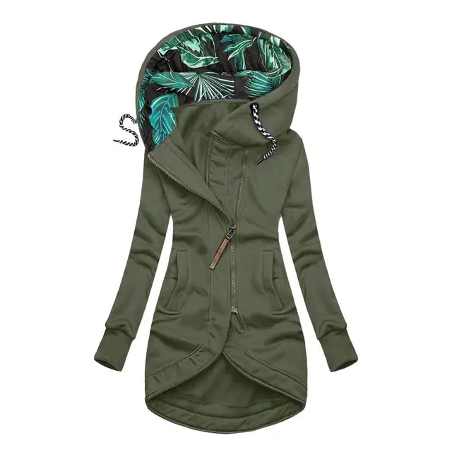Lange Damenwinterjacke - Gefütterte Daunenjacke Warm