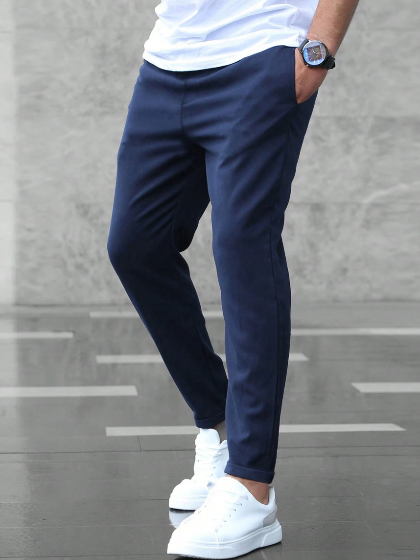 Elastische Herrenhose Bequem Kordelzug