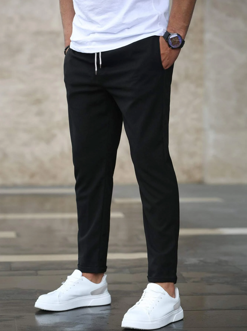 Elastische Herrenhose Bequem Kordelzug
