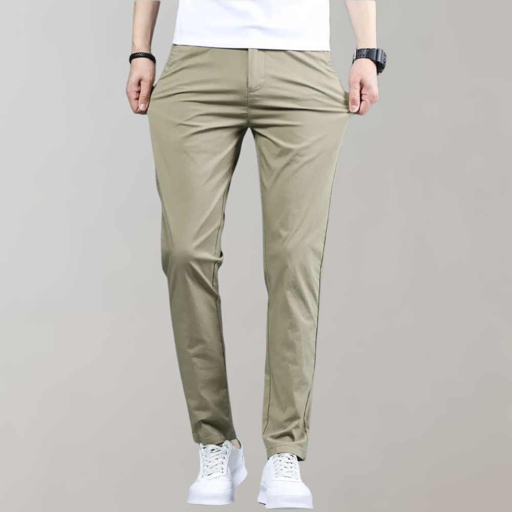 Schmale Herrenhosen Elastisch Chino-Stil - IdealeKleiden
