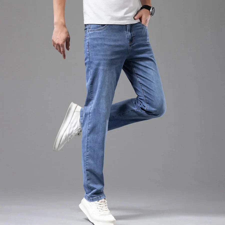 Elastische Herrenjeans Bequem Gerade
