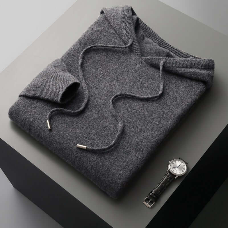 Herren Strickpullover Einfach Kapuze