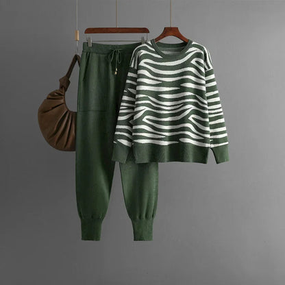 Lounge Set Zebra Muster Trendy