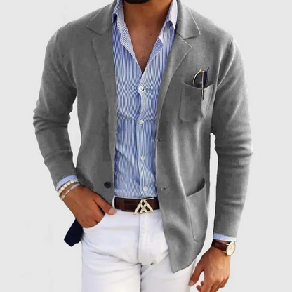Herren Strickjacke Modern mit Taschen