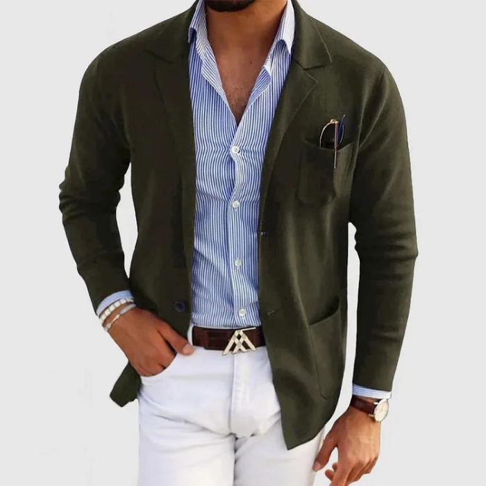 Herren Strickjacke Modern mit Taschen