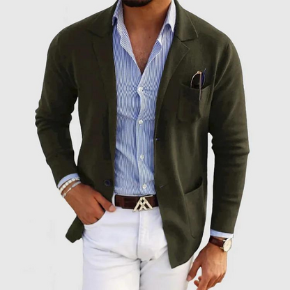 Herren Strickjacke Modern mit Taschen