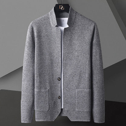 Herren Strickjacke Cardigan mit Knöpfen