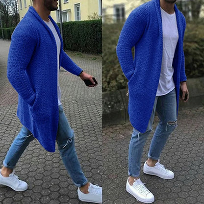 Lange Strickjacke Herren Lässig Offen