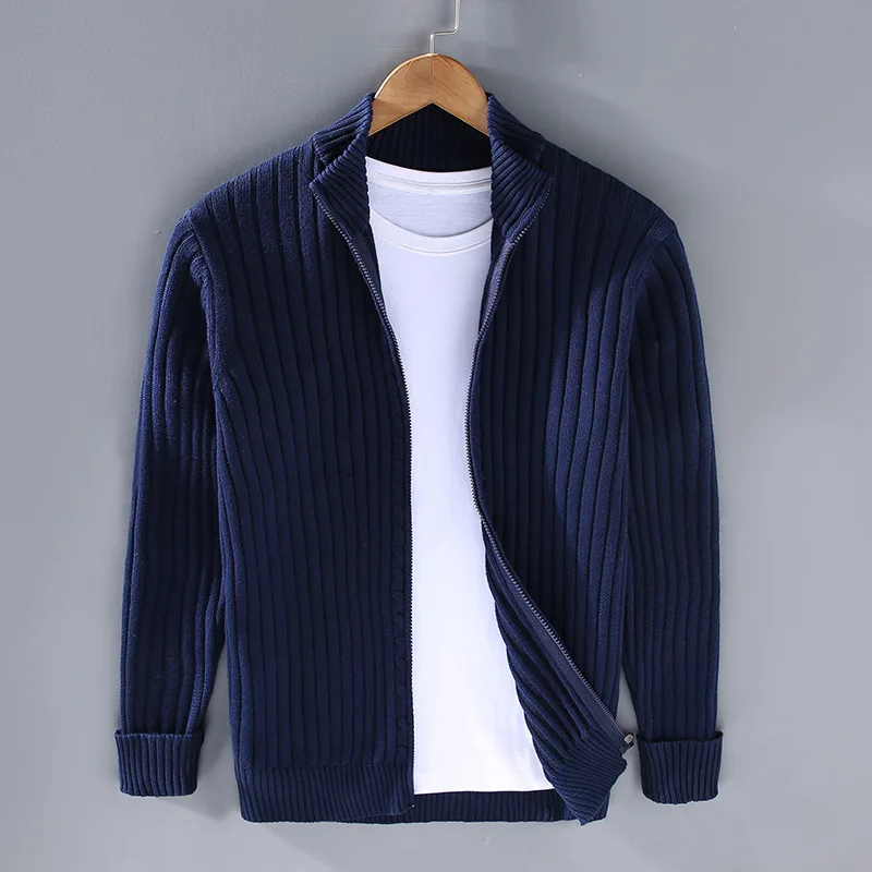 Herren Strickjacke Bequem Reißverschluss