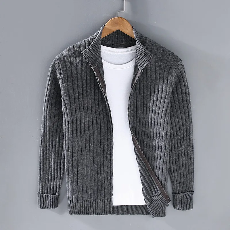 Herren Strickjacke Bequem Reißverschluss