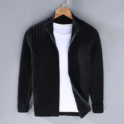 Herren Strickjacke Bequem Reißverschluss
