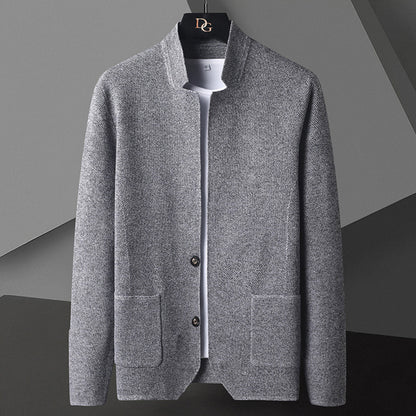 Herren Strickjacke Sommer Leicht Mit Knöpfen - IdealeKleiden