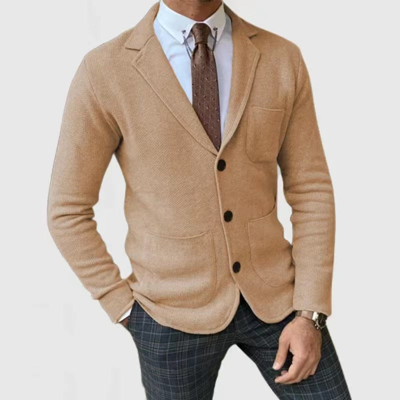 Herren Strickjacke Modern Knöpfe - IdealeKleiden
