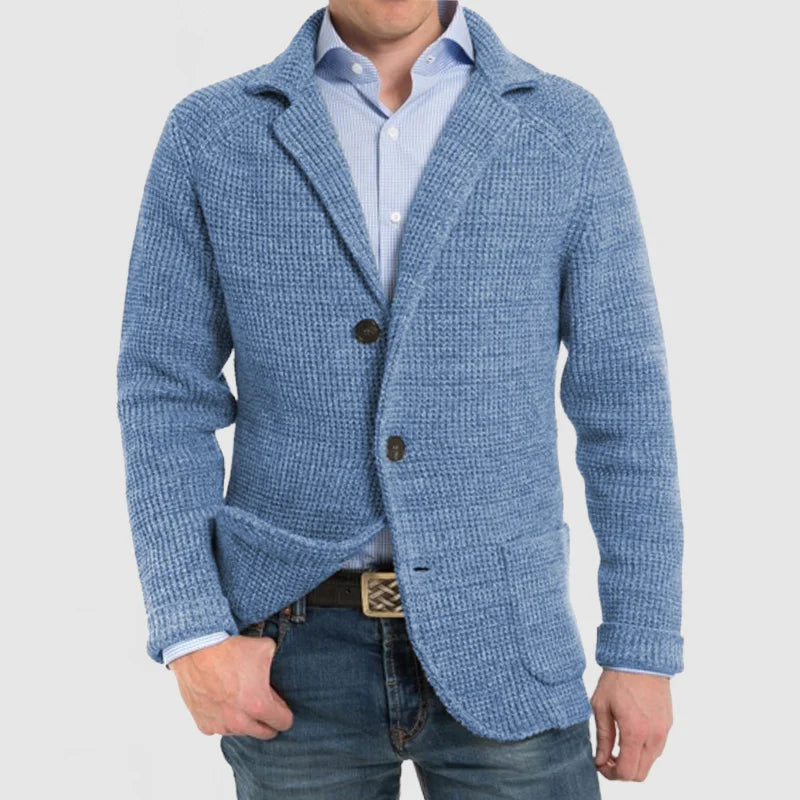 Herren Strickjacke Warm Grob Gestrickt