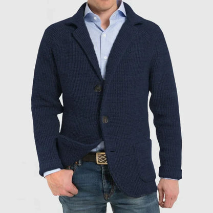 Herren Strickjacke Warm Grob Gestrickt