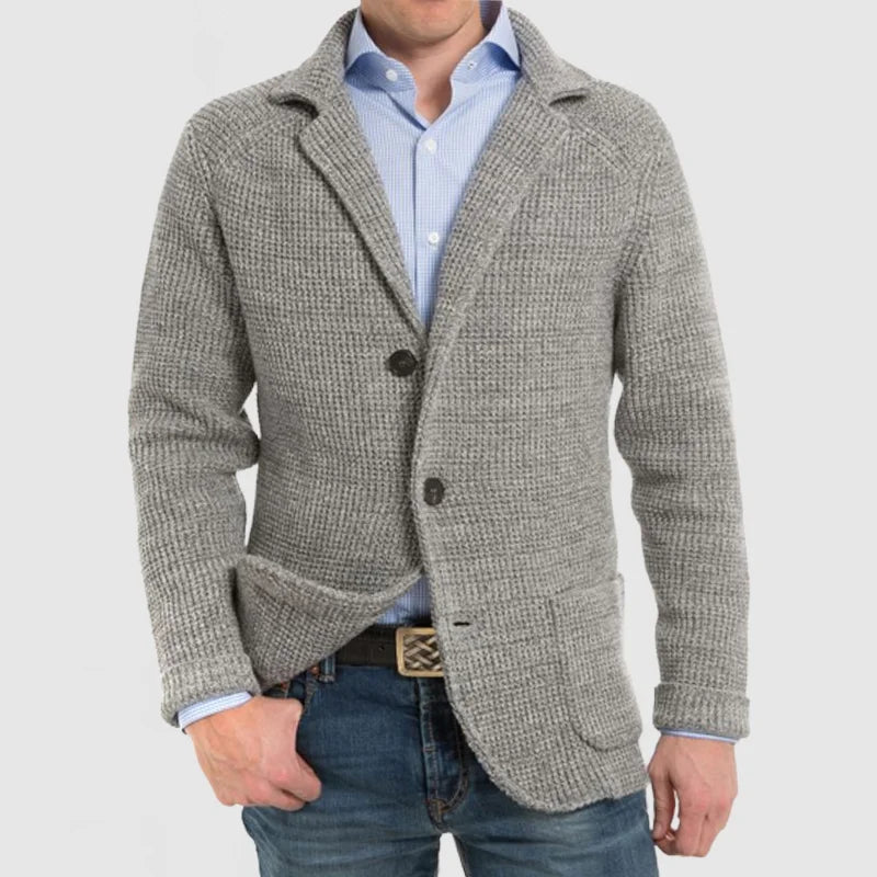 Herren Strickjacke Warm Grob Gestrickt