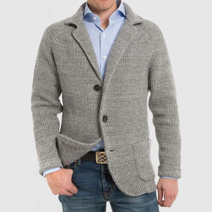 Herren Strickjacke Warm Grob Gestrickt