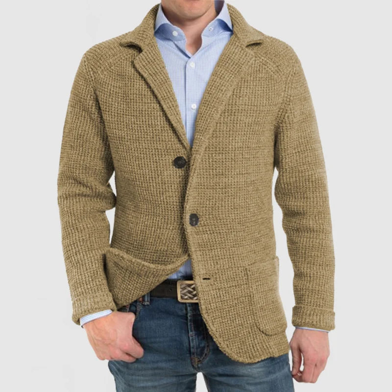 Herren Strickjacke Warm Grob Gestrickt