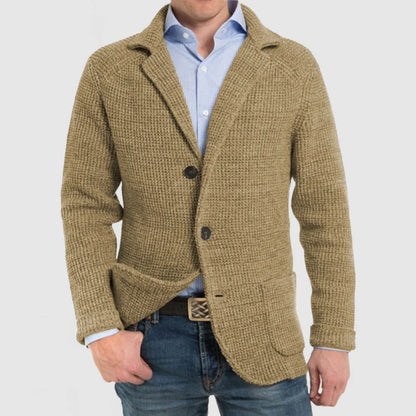 Herren Strickjacke Warm Grob Gestrickt