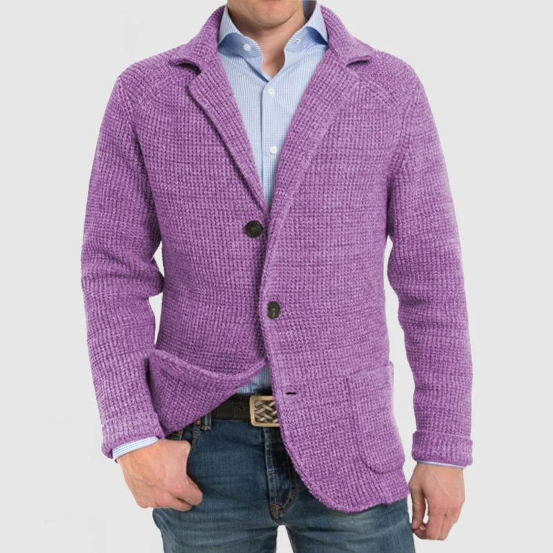 Herren Strickjacke Warm Grob Gestrickt