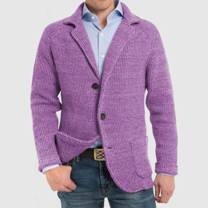 Herren Strickjacke Warm Grob Gestrickt