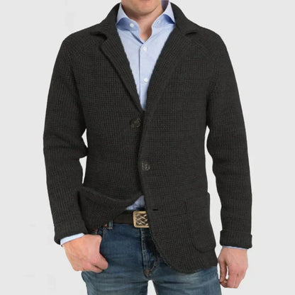 Herren Strickjacke Warm Grob Gestrickt