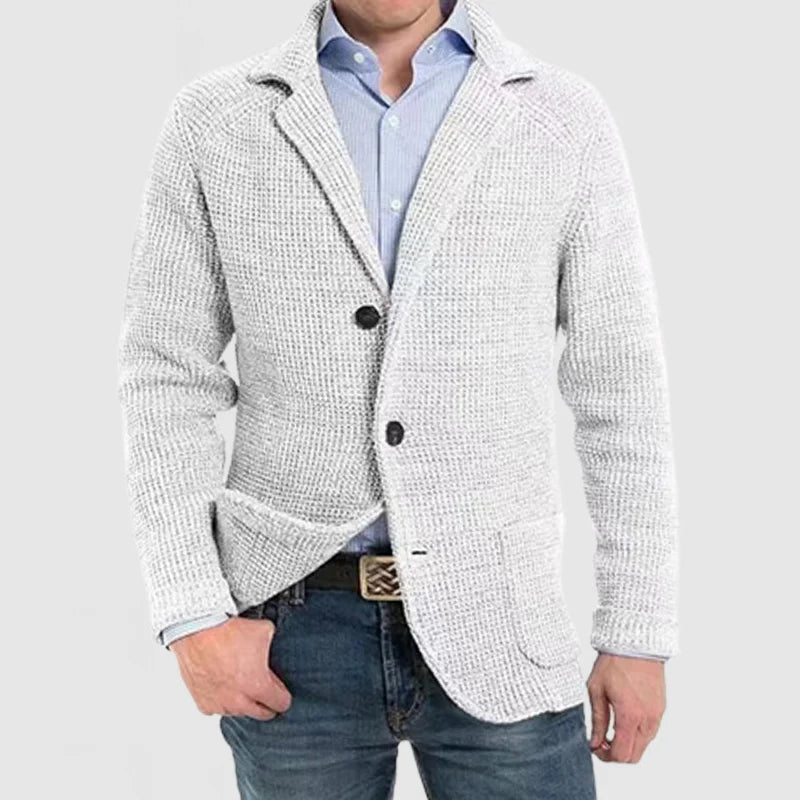 Herren Strickjacke Warm Grob Gestrickt