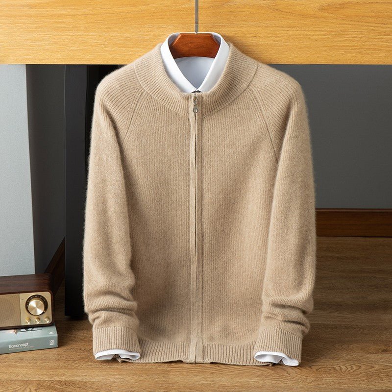 Herren Strickjacke Warm Isoliert Reißverschluss