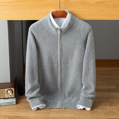 Herren Strickjacke Warm Isoliert Reißverschluss