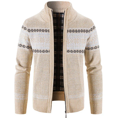 Herren Strickjacke Warm Zip Up