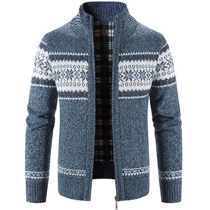 Herren Strickjacke Warm Zip Up